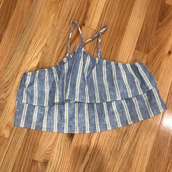 Urban Outfitters Hattie Striped Halter Tank Top L - Picture 4 of 7